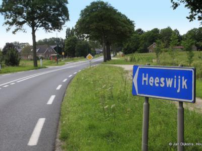 Dit richtingbord naar de buurtschap Heeswijk, gelegen aan de provincialeweg Montfoort-De Meern, is helaas verdwenen