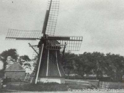 De molen van Mooie Paal/Moaije Peal anno 1930. Deze molen is helaas in 1932 afgebroken.