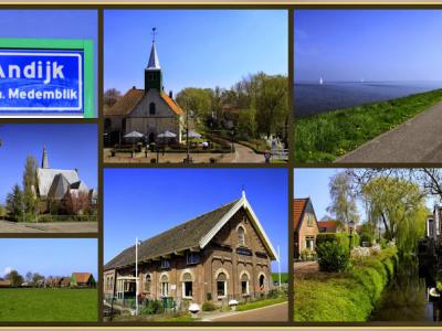 Andijk, collage van dorpsgezichten (© Jan Dijkstra, Houten)
