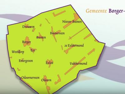 Kaart van de gemeente Borger-Odoorn (© gemeente Borger-Odoorn)