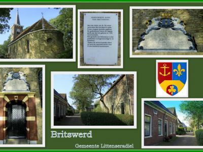 Britswert, collage van dorpsgezichten (© Jan Dijkstra, Houten)