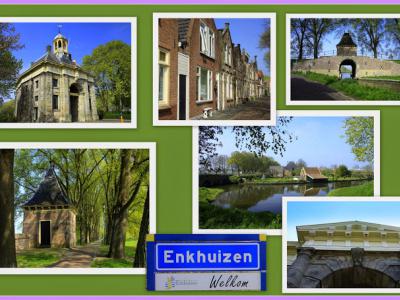 Enkhuizen, collage van stadsgezichten (© Jan Dijkstra, Houten)