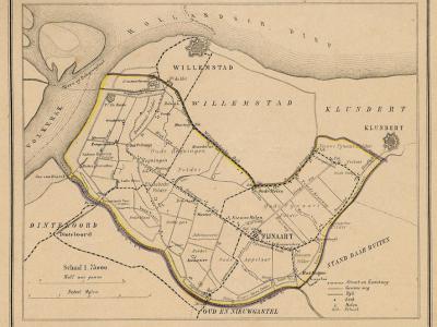 Gemeente Fijnaart en Heijningen anno ca. 1870, kaart J. Kuijper (collectie www.atlasenkaart.nl)