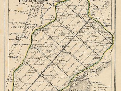 Gemeente Haarlemmermeer anno ca. 1870, kaart J. Kuijper (collectie www.atlasenkaart.nl)