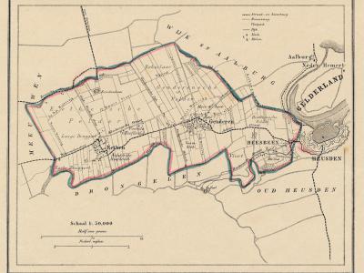 Gemeente Heesbeen, Eethen en Genderen anno ca. 1870, kaart J. Kuijper (collectie www.atlasenkaart.nl)