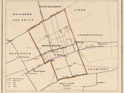 Gemeente Hoogkarspel anno ca. 1870, kaart J. Kuijper (collectie www.atlasenkaart.nl)
