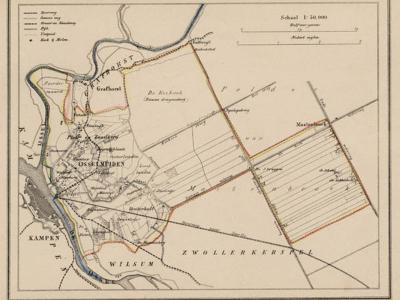 Gemeente IJsselmuiden anno ca. 1870, kaart J. Kuijper (collectie www.atlasenkaart.nl)