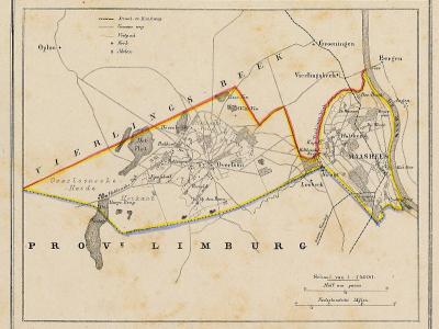 Gemeente Maashees en Overloon anno ca. 1870, kaart J. Kuijper (© www.atlasenkaart.nl)