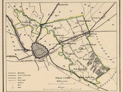Gemeente Noorddijk anno ca. 1870, kaart J. Kuijper (collectie www.atlasenkaart.nl)