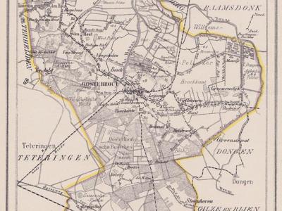 Gemeente Oosterhout anno ca. 1870, kaart J. Kuijper (collectie www.atlasenkaart.nl)