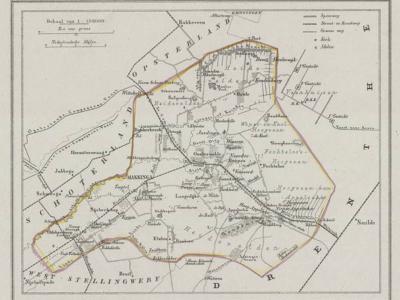 Gemeente Ooststellingwerf anno ca. 1870, kaart J. Kuijper (collectie www.atlasenkaart.nl)