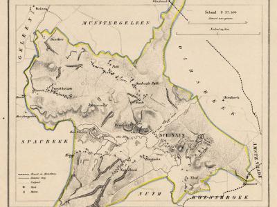 Gemeente Schinnen anno ca. 1870, kaart J. Kuijper (collectie www.atlasenkaart.nl)