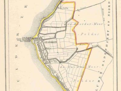Gemeente Stavoren anno ca. 1870, kaart J. Kuijper (collectie www.atlasenkaart.nl)