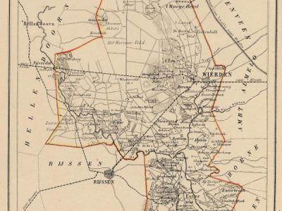 Gemeente Wierden anno ca. 1870, kaart J. Kuijper (collectie www.atlasenkaart.nl)
