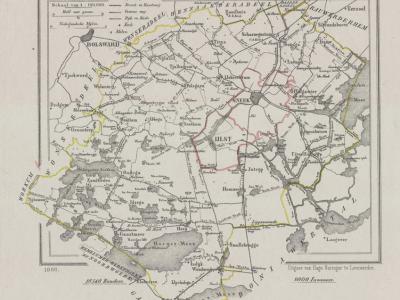 Gemeente Wijmbritseradeel anno ca. 1870, kaart J. Kuijper (collectie www.atlasenkaart.nl)