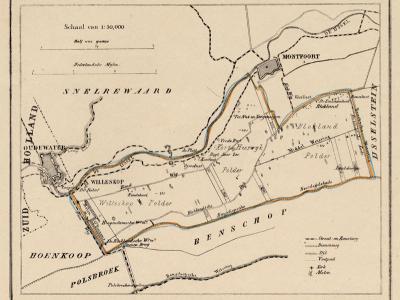 Gemeente Willeskop anno ca. 1870, kaart J. Kuijper (© www.atlasenkaart.nl)