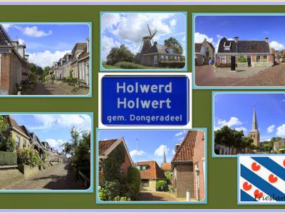 Holwerd, collage van dorpsgezichten (© Jan Dijkstra, Houten)