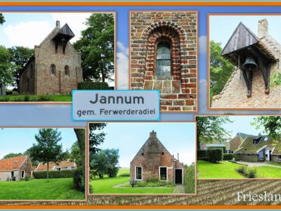 Jannum, collage van dorpsgezichten (© Jan Dijkstra, Houten)