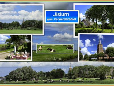 Jislum, collage van dorpsgezichten (© Jan Dijkstra, Houten)