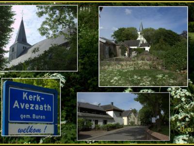 Kerk-Avezaath, collage van dorpsgezichten (© Jan Dijkstra, Houten)