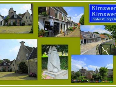 Kimswerd, collage van dorpsgezichten (© Jan Dijkstra, Houten)