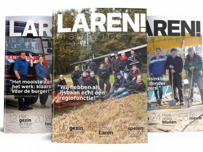 Sinds 2016 is er het prachtige kleurrijke kwartaalmagazine Laren! Magazine, dat bij de inwoners gratis in de bus valt. Gelukkig is hij voor mensen 'van buiten' die in het dorp geïnteresseerd zijn ook online te lezen!