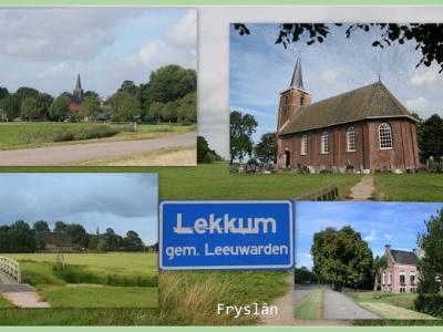 Lekkum, collage van dorpsgezichten (© Jan Dijkstra, Houten)