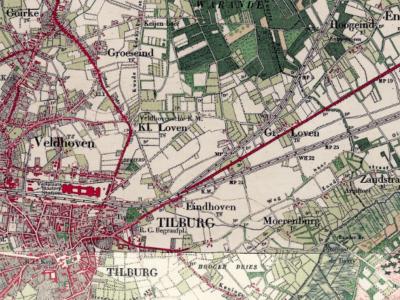 Buurtschap Moerenburg op een kaart uit ca. 1900. (© www.kadaster.nl)