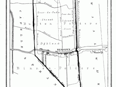 Gemeente Besoijen anno ca. 1870, kaart J. Kuijper
