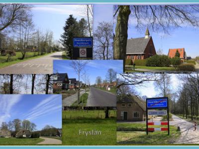 Noardburgum, collage van dorpsgezichten (© Jan Dijkstra, Houten)