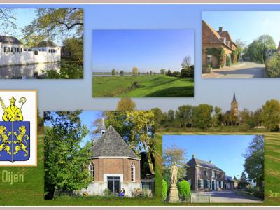 Oijen, collage van dorpsgezichten (© Jan Dijkstra, Houten)
