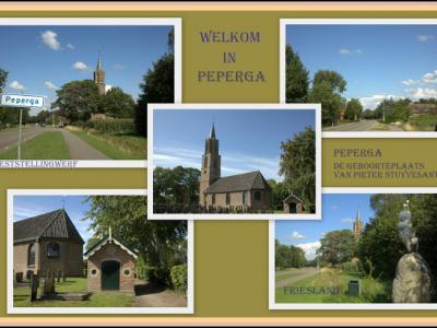 Peperga, collage van dorpsgezichten (© Jan Dijkstra, Houten)