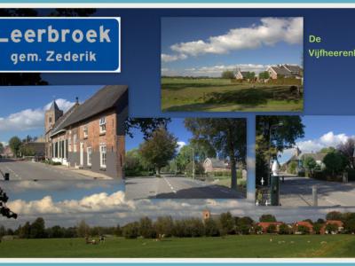 Het dorp Leerbroek heeft een omvangrijk buitengebied en een compacte dorpskern, met op de foto enkele monumentale panden en de kerktoren uit ca. 1500. (© Jan Dijkstra, Houten)