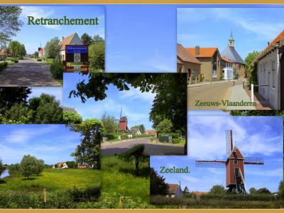 Retranchement, collage van dorpsgezichten (© Jan Dijkstra, Houten)