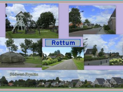 Rottum, collage van dorpsgezichten (© Jan Dijkstra, Houten)