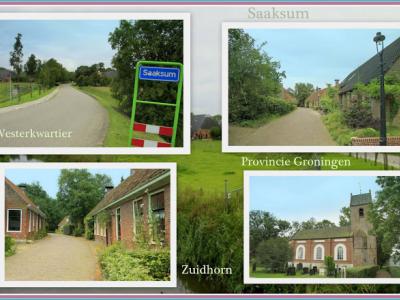 Saaksum, collage van dorpsgezichten (© Jan Dijkstra, Houten)