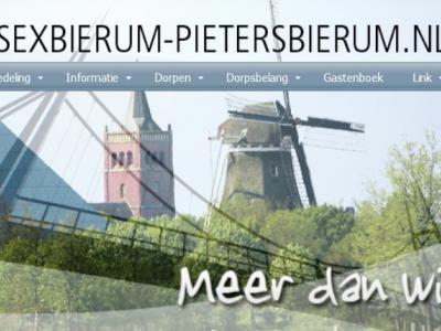Kennelijk is het nogal winderig in de dorpen Sexbierum en Pietersbierum, gezien de ligging aan het wad én gezien hun slogan op de gezamenlijke dorpssite.