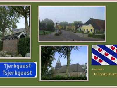 Tjerkgaast, collage van dorpsgezichten (© Jan Dijkstra, Houten)