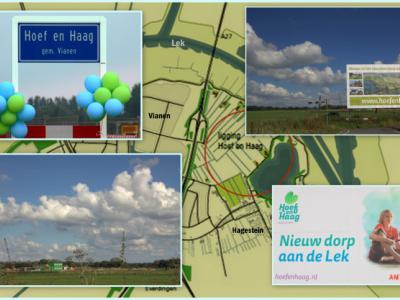 De komende jaren wordt er een geheel nieuw dorp gebouwd, genaamd Hoef en Haag, O van Vianen, N van Hagestein, dat uiteindelijk ca. 1.800 woningen gaat omvatten. (© Jan Dijkstra, Houten)