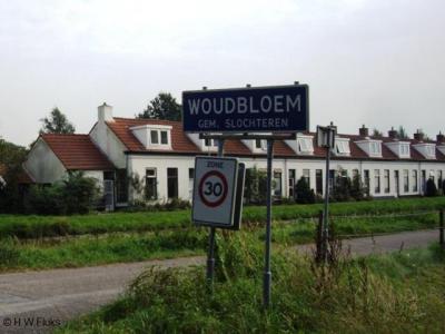 Woudbloem is een dorp in de provincie Groningen, in de streek Duurswold, gemeente Midden-Groningen. T/m 2017 gemeente Slochteren. Achter het plaatsnaambord het beeldbepalende complex van 10 witte huisjes dat bekend staat als de Tienborg.